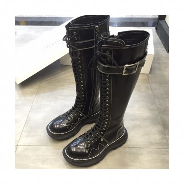 Alexander McQueen 2019 Ladies Leather Boots - 알렉산더맥퀸 2019 여성용 레더 부츠,AMQS0114.Size(225 