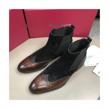 Ferragamo 2019 Mens Leather Boots - 페라가모 2019 남성용 레더 부츠,FGMS0118,Size(240 