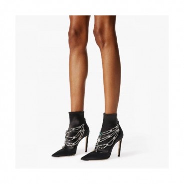 Jimmy Choo 2019 Ladies Leather High Heel Boots - 지미츄 2019 여성용 레더 하이힐 부츠, JIMS0080.Size(225 