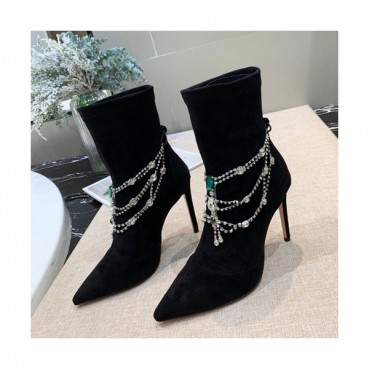 Jimmy Choo 2019 Ladies Suede High Heel Boots - 지미츄 2019 여성용 스웨이드 하이힐 부츠, JIMS0076.Size(225 