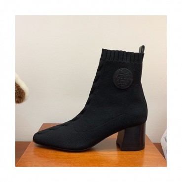 Hermes  2019 Ladies Knit  Middle Heel Ankle Boots - 에르메스 2019 여성용 니트 미들힐 앵글 부츠 HERS0255,Size(225