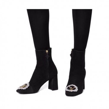 Louis vuitton 2019 Ladies Suede Middle Heel Boots - 루이비통 2019 여성용 스웨이드 미들힐 부츠,LOUS0420,Size(225 