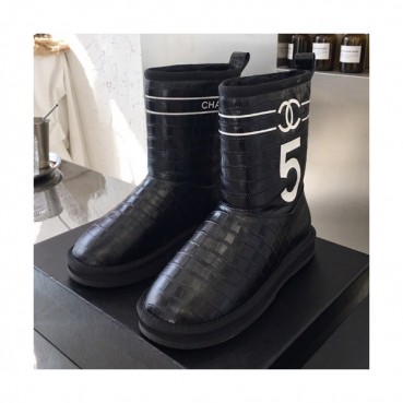 Chanel 2019 Ladies Leather & Wool Boots - 샤넬 2019 여성용 레더&울 부츠 CHAS0422,Size(225