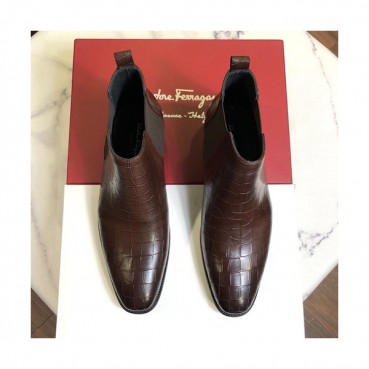 Ferragamo 2019 Mens Leather Boots - 페라가모 2019 남성용 레더 부츠,FGMS0076,Size(240 