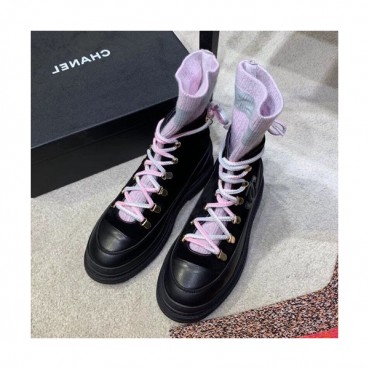 Chanel 2019 Ladies Suede & Leather Boots - 샤넬 2019 여성용 스웨이드&레더 부츠 CHAS0366,Size(225