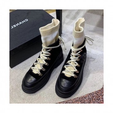 Chanel 2019 Ladies Suede & Leather Boots - 샤넬 2019 여성용 스웨이드&레더 부츠 CHAS0365,Size(225