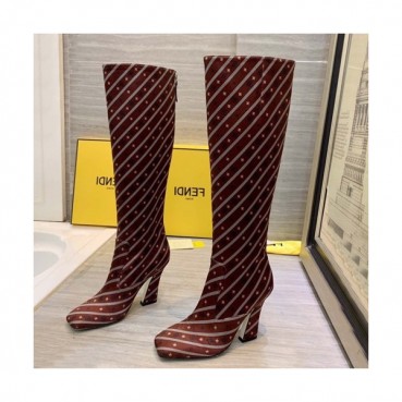 Fendi 2019 Ladies Silk High Heel Boots - 펜디 2019 여성용 실크 하이힐 부츠  FENS0106,Size(225