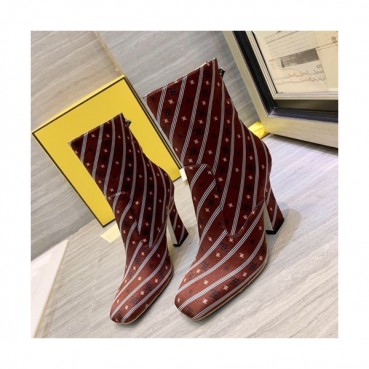 Fendi 2019 Ladies Silk High Heel Boots - 펜디 2019 여성용 실크 하이힐 부츠  FENS0099,Size(225