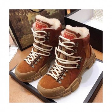 Gucci 2019 Ladies Leather & Wool Sneakers Boots - 구찌 2019 여성용 레더 &  울 스니커즈 부츠 GUCS0248,Size(225
