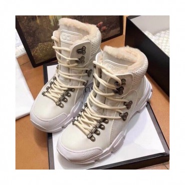 Gucci 2019 Ladies Leather & Wool Sneakers Boots - 구찌 2019 여성용 레더 &  울 스니커즈 부츠 GUCS0247,Size(225