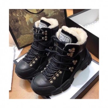 Gucci 2019 Ladies Leather & Wool Sneakers Boots - 구찌 2019 여성용 레더 &  울 스니커즈 부츠 GUCS0246,Size(225