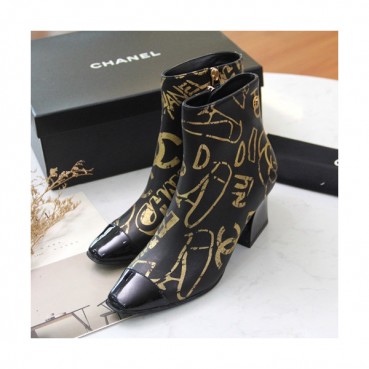 Chanel 2019 Ladies Leather Boots - 샤넬 2019 여성용 레더 부츠 CHAS0285,Size(225