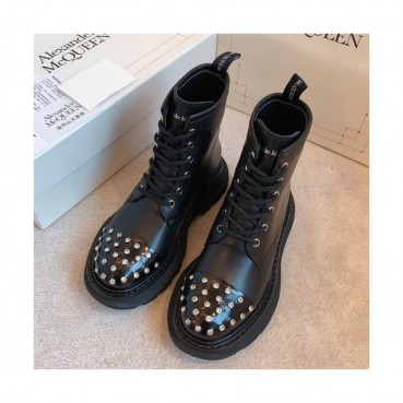 Alexander McQueen 2019 Ladies Leather Boots - 알렉산더맥퀸 2019 여성용 레더 부츠,AMQS0051.Size(225 