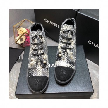Chanel 2019 Ladies Tweed Boots - 샤넬 2019 여성용 트위드 부츠 CHAS0283,Size(225
