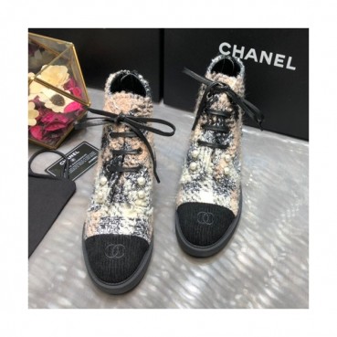 Chanel 2019 Ladies Tweed Boots - 샤넬 2019 여성용 트위드 부츠 CHAS0282,Size(225