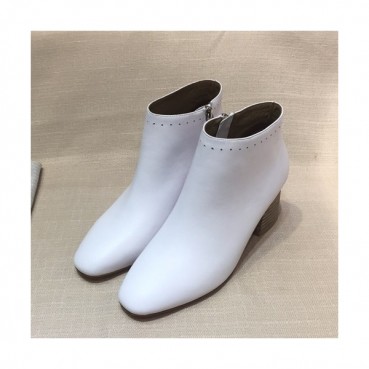 Hermes  2019 Ladies Leather Middle Heel Boots - 에르메스 2019 여성용 레더 미들힐 부츠 HERS0129,Size(225
