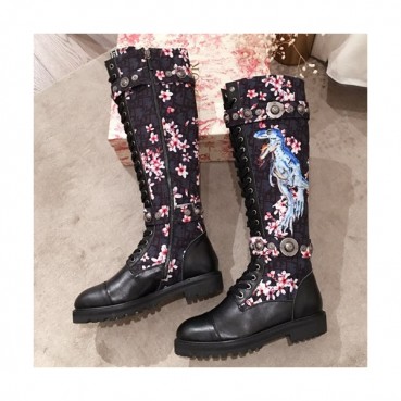 Dior 2019 Ladies Canvas & Leather Boots - 디올 2019 여성용 캔버스 & 레더 부츠 DIOS0058,Size(225