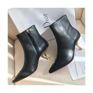 Dior 2019 Ladies Leather Middle Heel Boots - 디올 2019 여성용 레더 미들힐 부츠 DIOS0053,Size(225