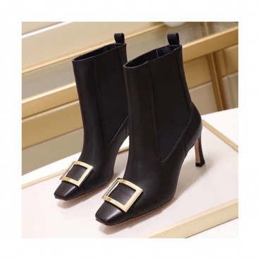 Roger Vivier  2019 Ladies Leather High Heel Boots - 로저비비에 2019 여성용 레더 하이힐 부츠 RVS0059,Size(225