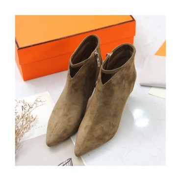 Hermes  2019 Ladies Suede  Middle Heel Boots - 에르메스 2019 여성용 스웨이드 미들힐 부츠 HERS0122,Size(225