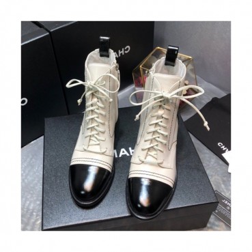 Chanel 2019 Ladies Leather Ankle Boots - 샤넬 2019 여성용 레더 앵글 부츠 CHAS0218,Size(225