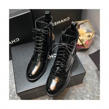Chanel 2019 Ladies Leather Ankle Boots - 샤넬 2019 여성용 레더 앵글 부츠 CHAS0217,Size(225