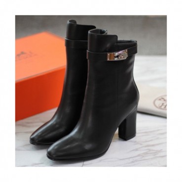 Hermes 2019 H-kelly Ladies Leather Ankel Boots 