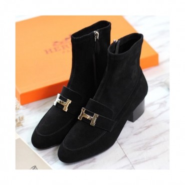Hermes 2019 H-kelly Ladies Leather Ankel Boots 