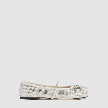 구찌 여성 크리스탈 홀스빗 플랫 슈즈 - Gucci Womens Crystal Horsebit Flat Shoes 