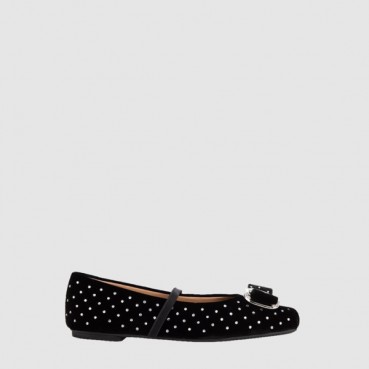 페라가모 여성 뉴 바라 플레이트 발레 플랫 - Ferragamo Womens New Vara Plate Ballet Flats 