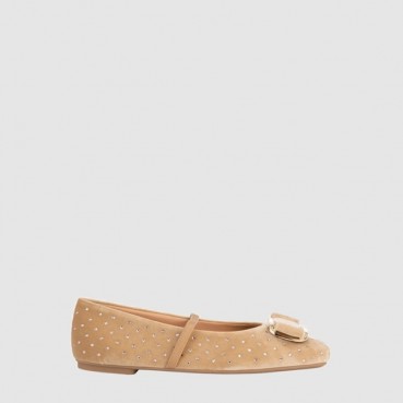 페라가모 여성 뉴 바라 플레이트 발레 플랫 - Ferragamo Womens New Vara Plate Ballet Flats 