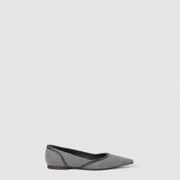 브루넬로 쿠치넬리 여성 플란넬 플랫 슈즈 - Brunello Cucinelli Womens Flannel Flats 