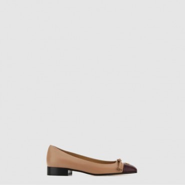 발렌티노 여성 발레 뒤 루아 포니 이펙트 카프스킨 발레리나 - Valentino Ballet du Roi Pony Effect Calfskin Ballerina 