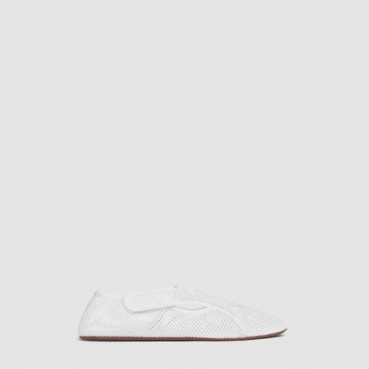 알라이아 여성 피시넷 로우 뱀프 발레 플랫 슈즈 - Alaia Womens Fishnet Material Low Vamp Ballet Flat Shoes 