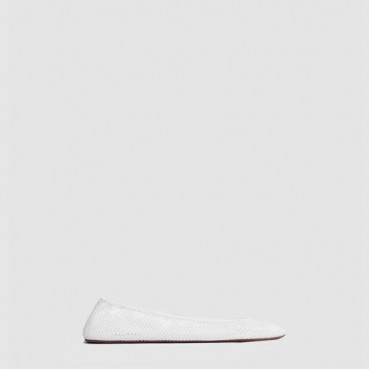알라이아 여성 피시넷 소재 로우 뱀프 발레 플랫 슈즈 - Alaia Womens Fishnet Material Low Vamp Ballet Flat Shoes 
