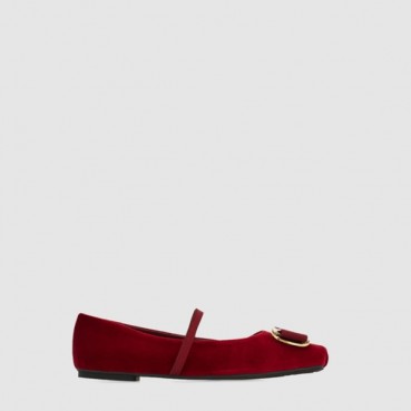 페라가모 여성 뉴 바라 플레이트 발레 플랫 - Salvatore Ferragamo Womens New Bara Plate Ballet Flats 