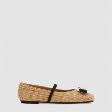 페라가모 여성 뉴 바라 플레이트 발레 플랫 - Salvatore Ferragamo Womens New Bara Plate Ballet Flats 