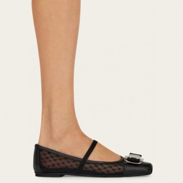 페라가모 여성 뉴 바라 플레이트 발레 플랫 - Salvatore Ferragamo Womens New Bara Plate Ballet Flats 