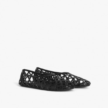 알라이아 여성 페이턴트 케이지 발레 플랫슈즈 - Alaia Womens Patent Cage Ballet Flats 