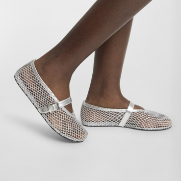알라이아 여성 루렉스 니트 발레 플랫 슈즈 - Alaia Womens Lurex Knit Flat Shoes 