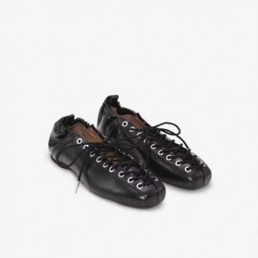 가니 여성 올레텍스 레이스업 발레리나 - Ganni Womens Oleatex Lace