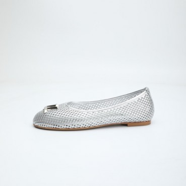 루이비통 여성 실버 플렛 - Louis vuitton Womens Silver Flats 