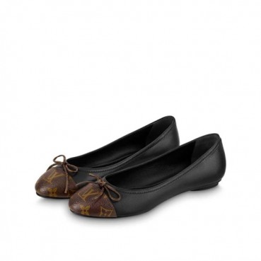 루이비통 여성 블랙 플렛 - Louis vuitton Womens Black Flats 