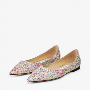 지미츄 여성 실버 플렛 - Jimmy Choo Womens Silver Flats 