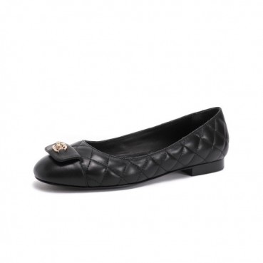 샤넬 여성 블랙 플랫 - Chanel Womens Black Flat Shoes 