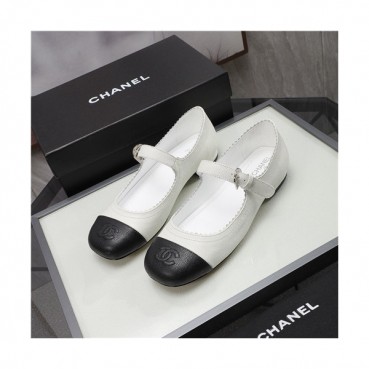 Chanel 2021 Women's Leather Flat,CHAS0657 - 샤넬 2021 여성용 레더 플렛,Size(225