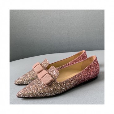 Jimmy Choo 2021 Women's Leather Flat,JIMS0115 - 지미츄 2021 여성용 레더 플렛,Size(225