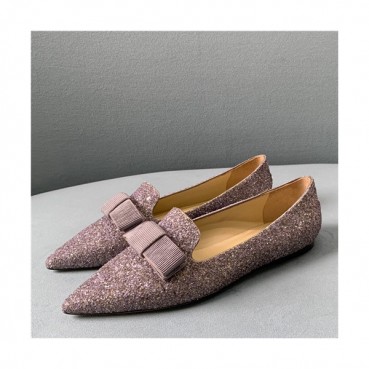 Jimmy Choo 2021 Women's Leather Flat,JIMS0114 - 지미츄 2021 여성용 레더 플렛,Size(225