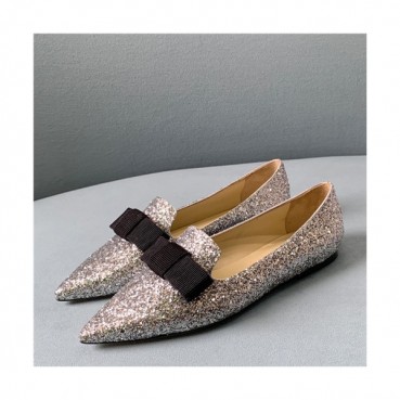Jimmy Choo 2021 Women's Leather Flat,JIMS0113 - 지미츄 2021 여성용 레더 플렛,Size(225