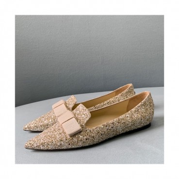 Jimmy Choo 2021 Women's Leather Flat,JIMS0112 - 지미츄 2021 여성용 레더 플렛,Size(225